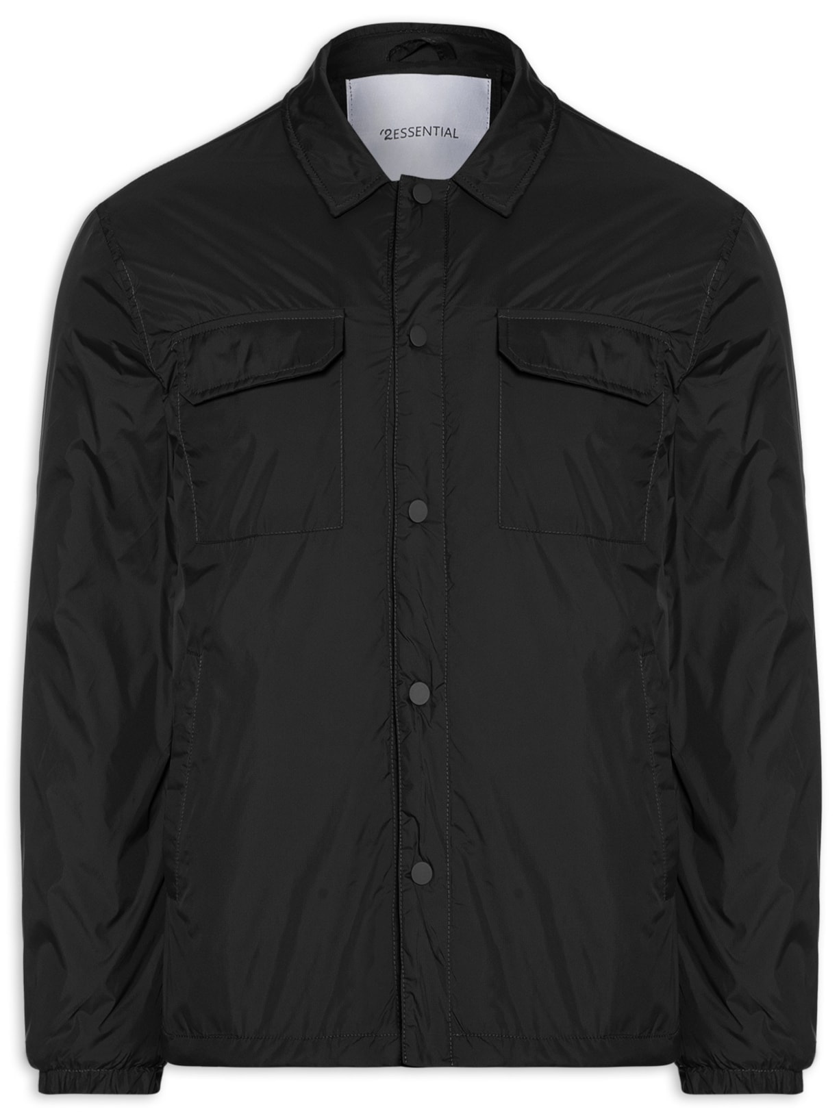 Jaqueta Masculina Puffer Com Bolso - Preto