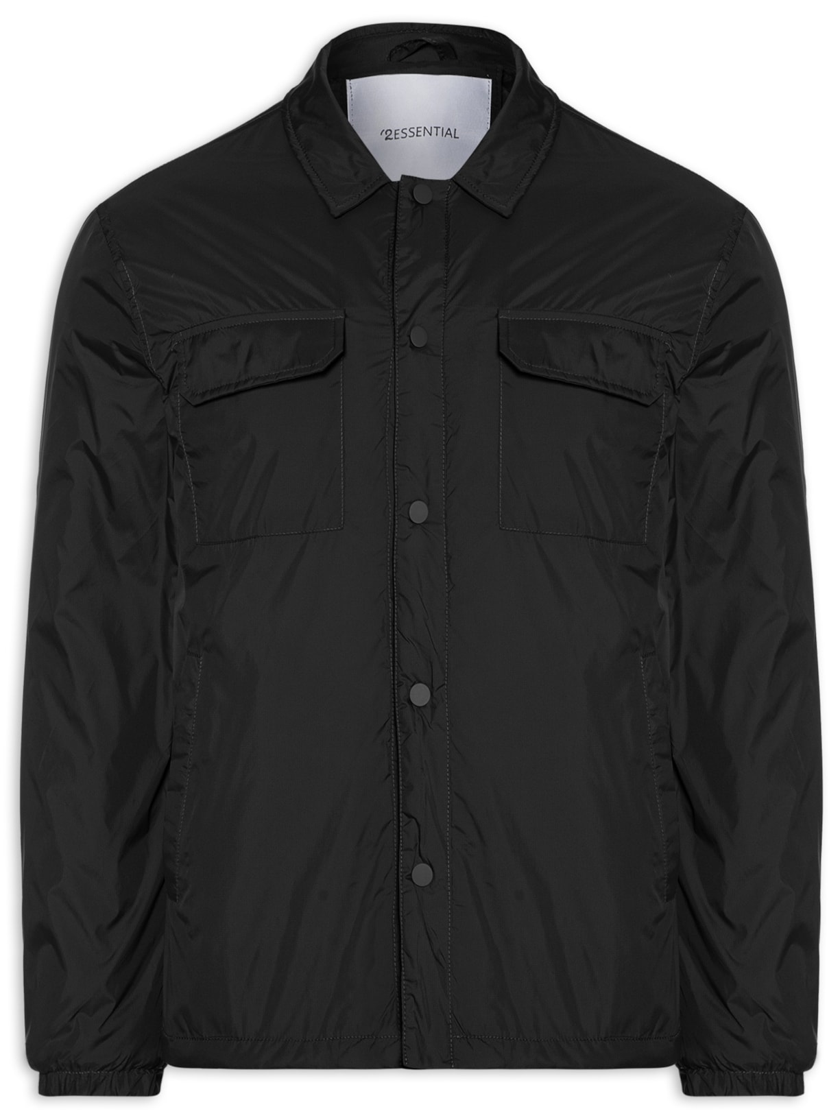 Jaqueta Masculina Puffer Com Bolso - Preto