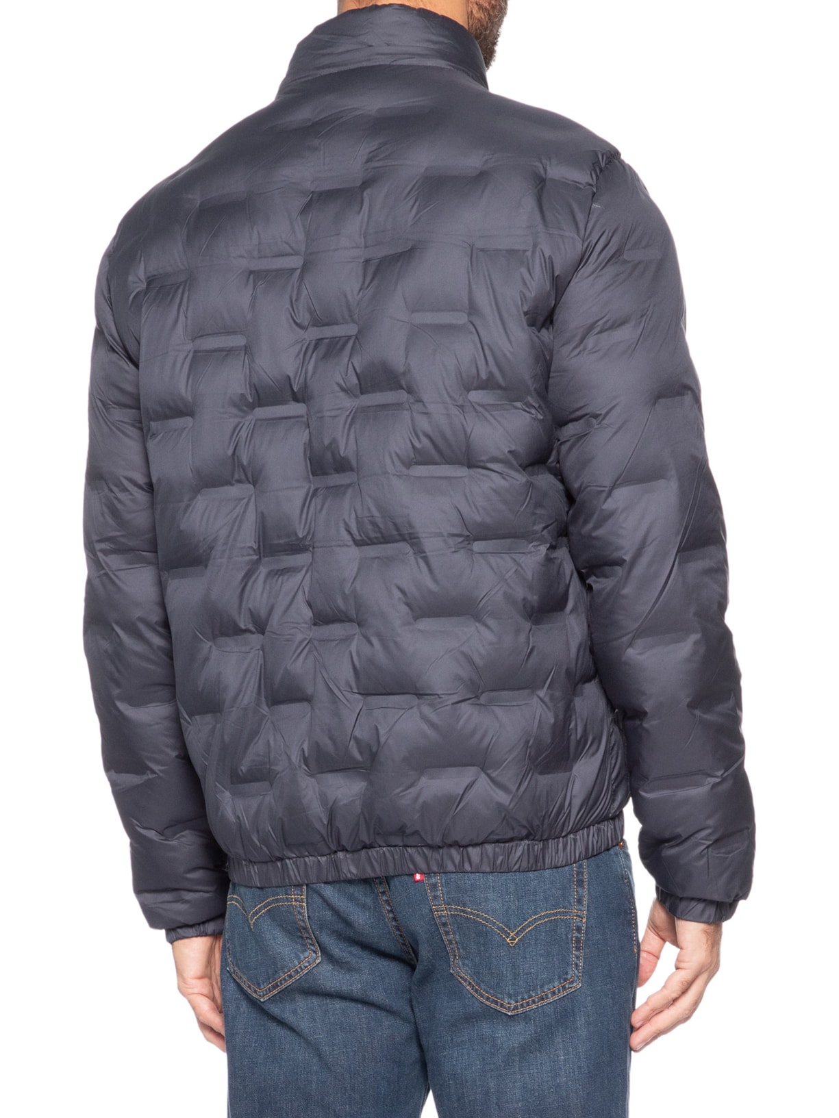 Jaqueta Masculina Puffer Com Capuz Azul Basiq Men