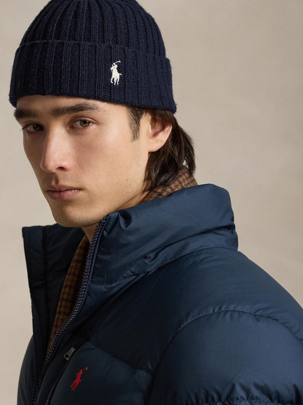 Jaqueta Masculina Puffer Com Capuz Classic Logo Azul Polo Ralph Lauren