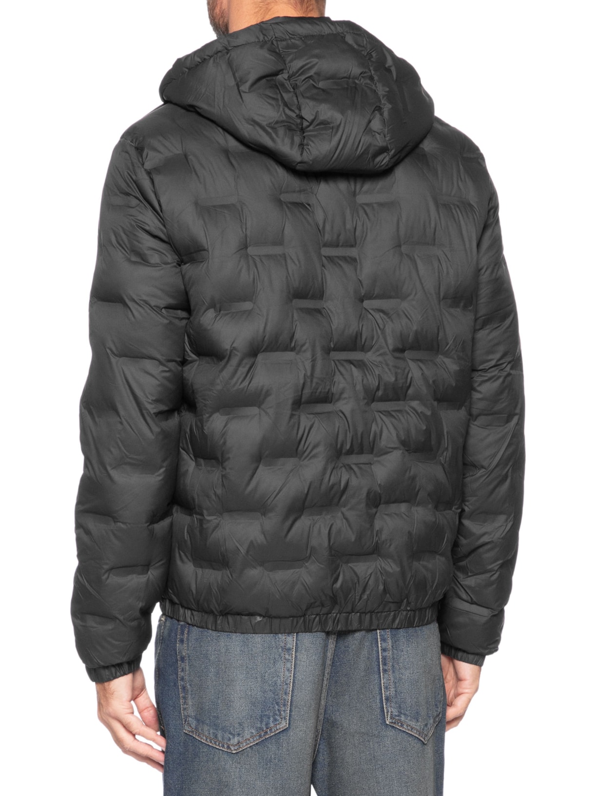 Jaqueta Masculina Puffer Com Capuz Preto Basiq Men