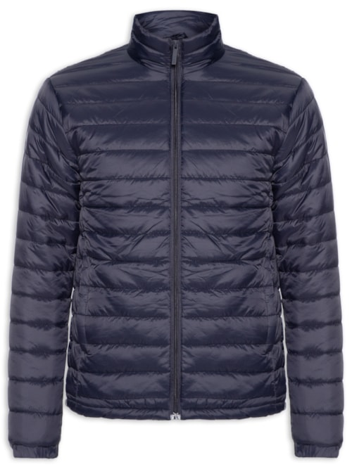 Jaqueta Masculina Puffer Com Saquinho - Azul