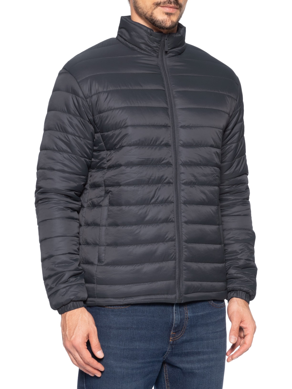 Jaqueta Masculina Puffer Com Saquinho Cinza '2 Essential
