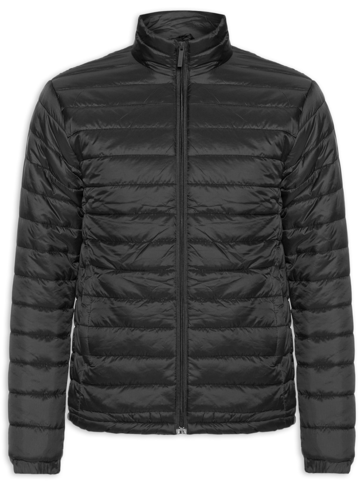 Jaqueta Masculina Puffer Com Saquinho - Preto
