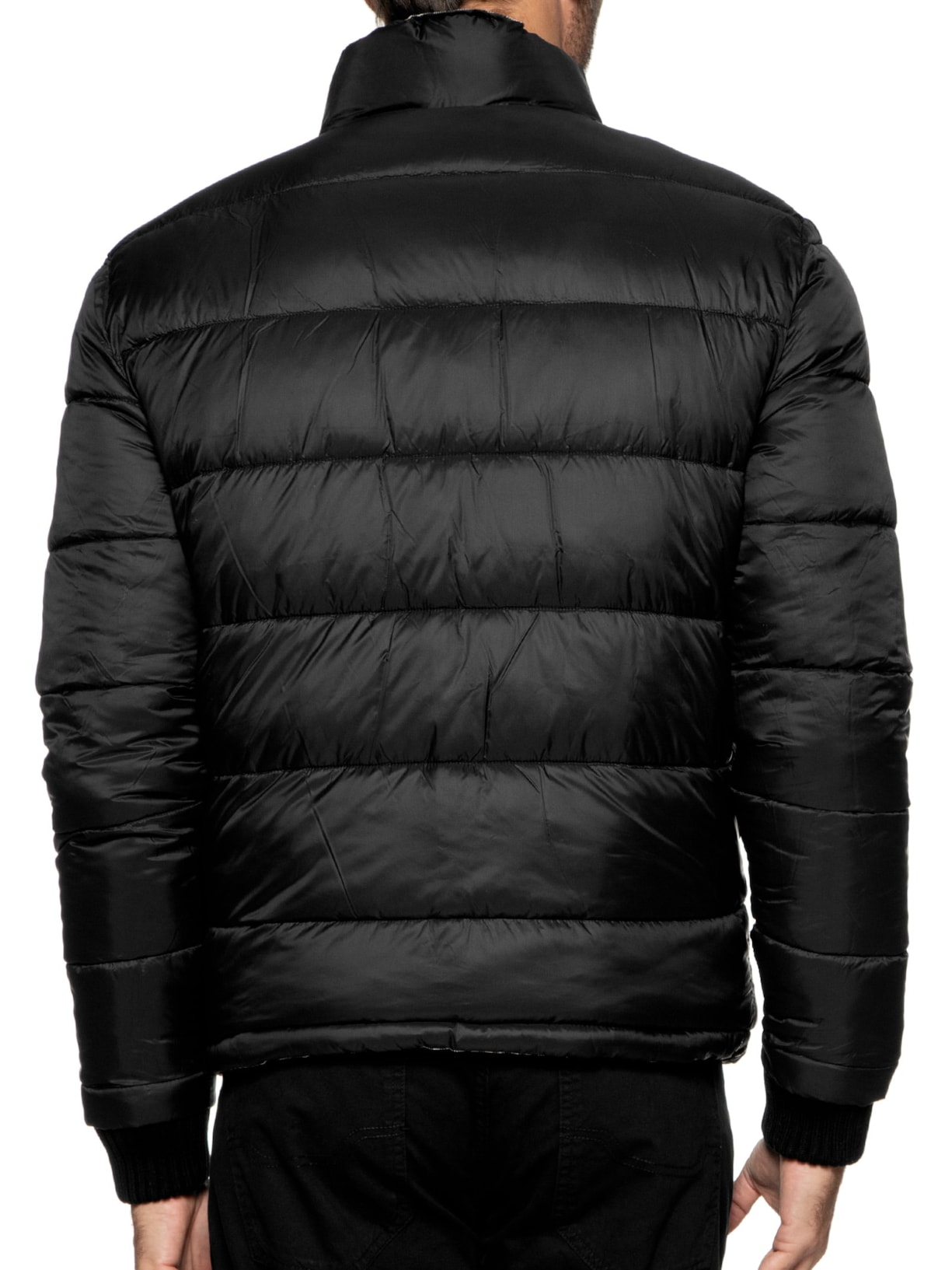 Jaqueta Masculina Puffer Double Face Interno Xadrez Preto Osklen