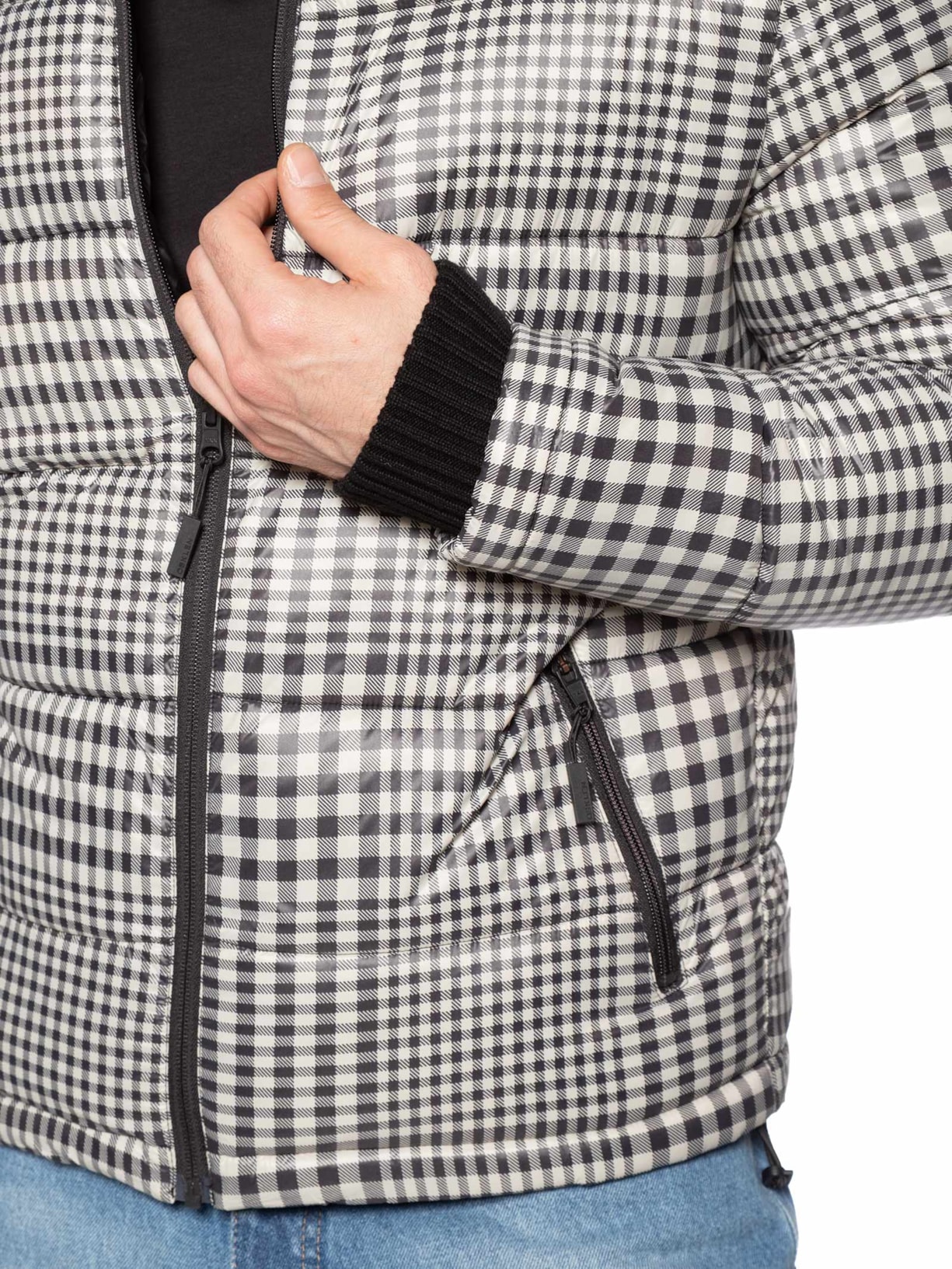 Jaqueta Masculina Puffer Double Face Interno Xadrez Preto Osklen