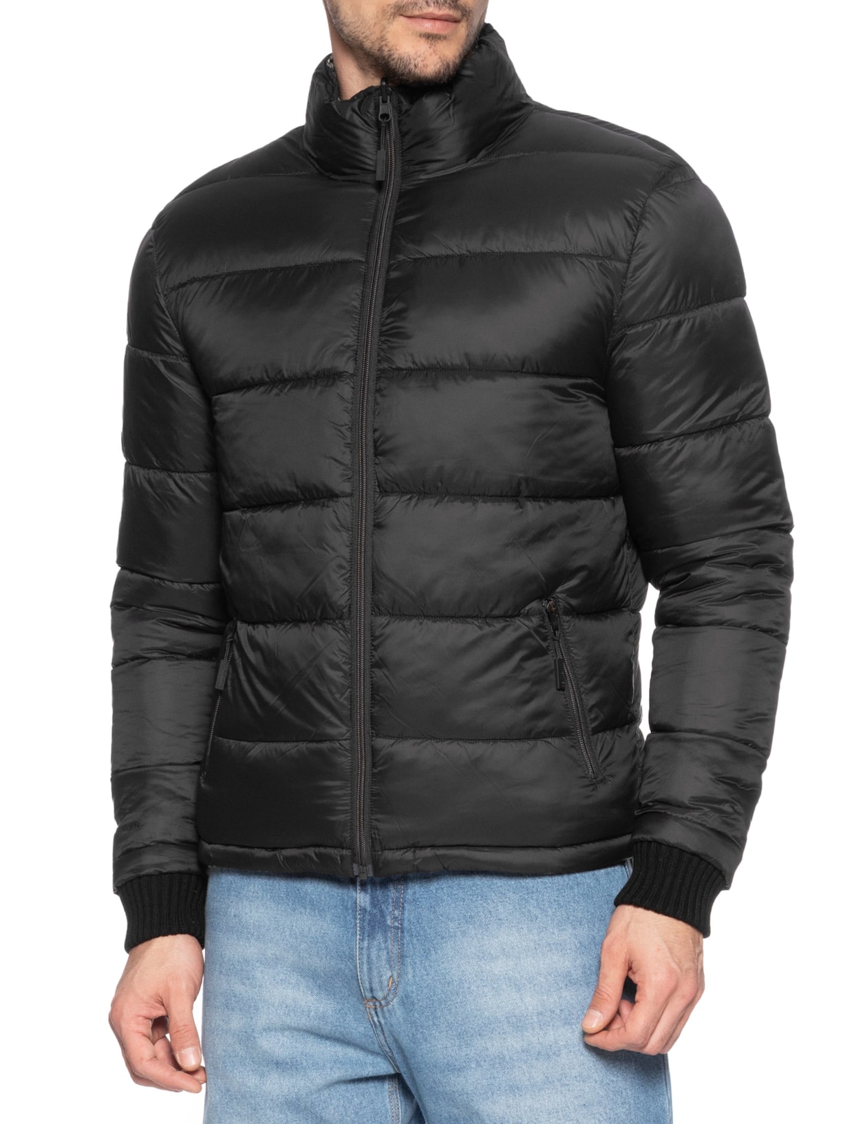 Jaqueta Masculina Puffer Double Face Interno Xadrez Preto Osklen