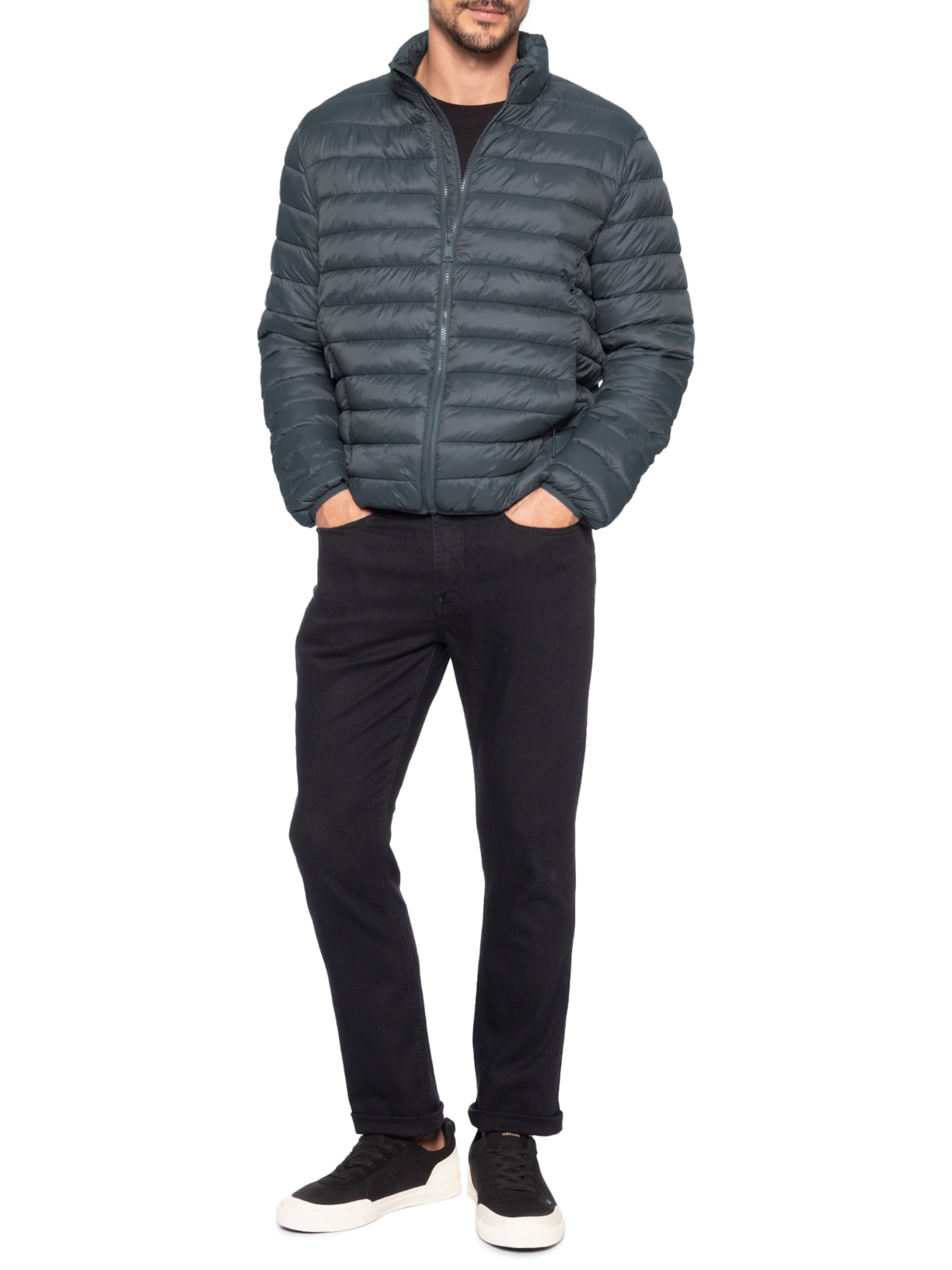 Jaqueta Masculina Puffer Downtown Cinza Reserva