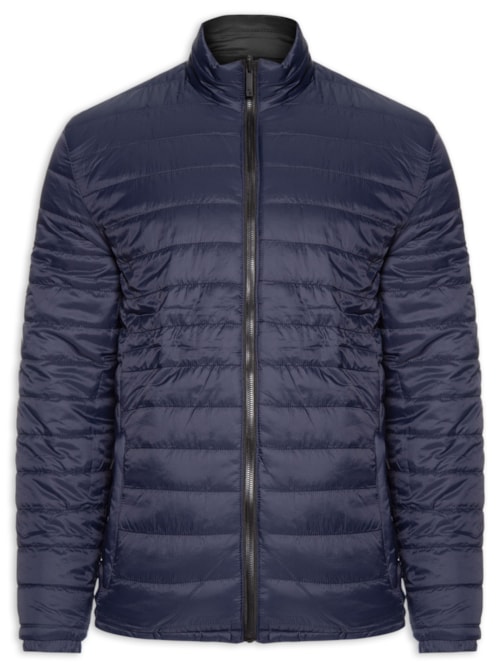Jaqueta Masculina Puffer Dupla Face - Azul
