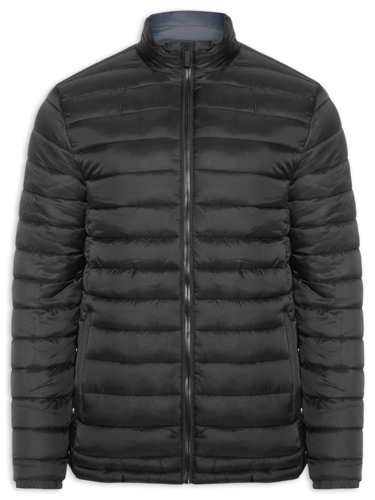 Jaqueta Masculina Puffer Dupla Face - Cinza