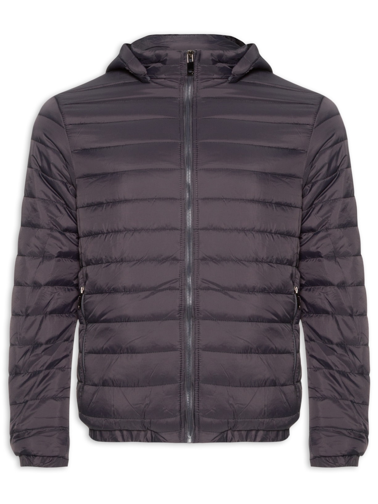 Jaqueta Masculina Puffer Forro Pelúciado - Cinza