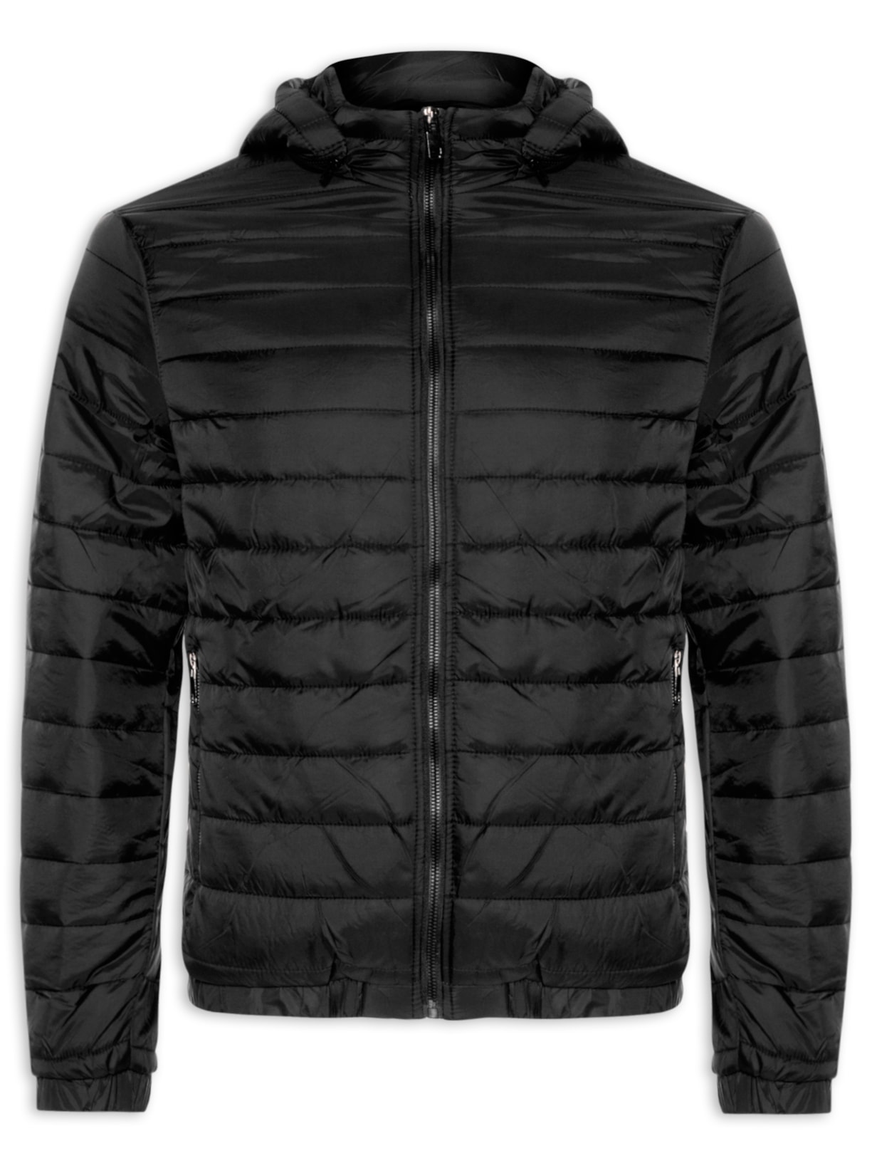 Jaqueta Masculina Puffer Forro Pelúciado - Preto
