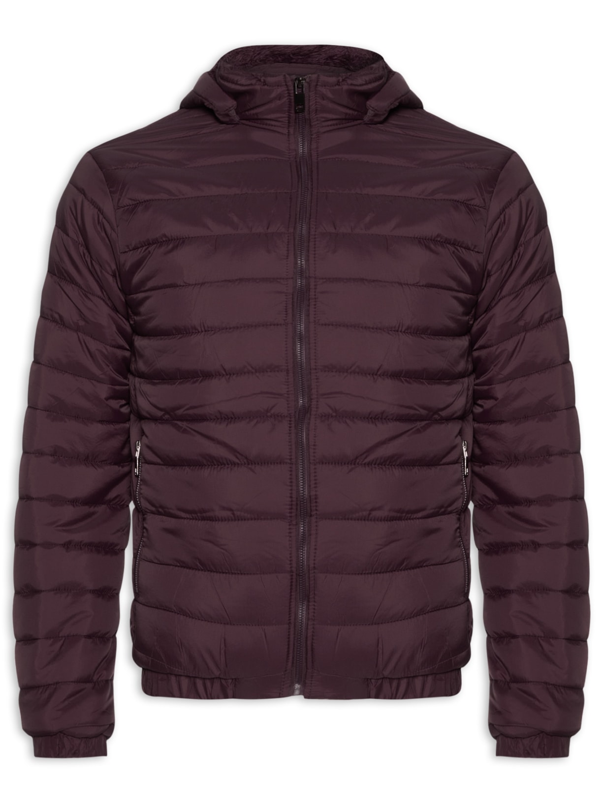 Jaqueta Masculina Puffer Forro Pelúciado - Vinho