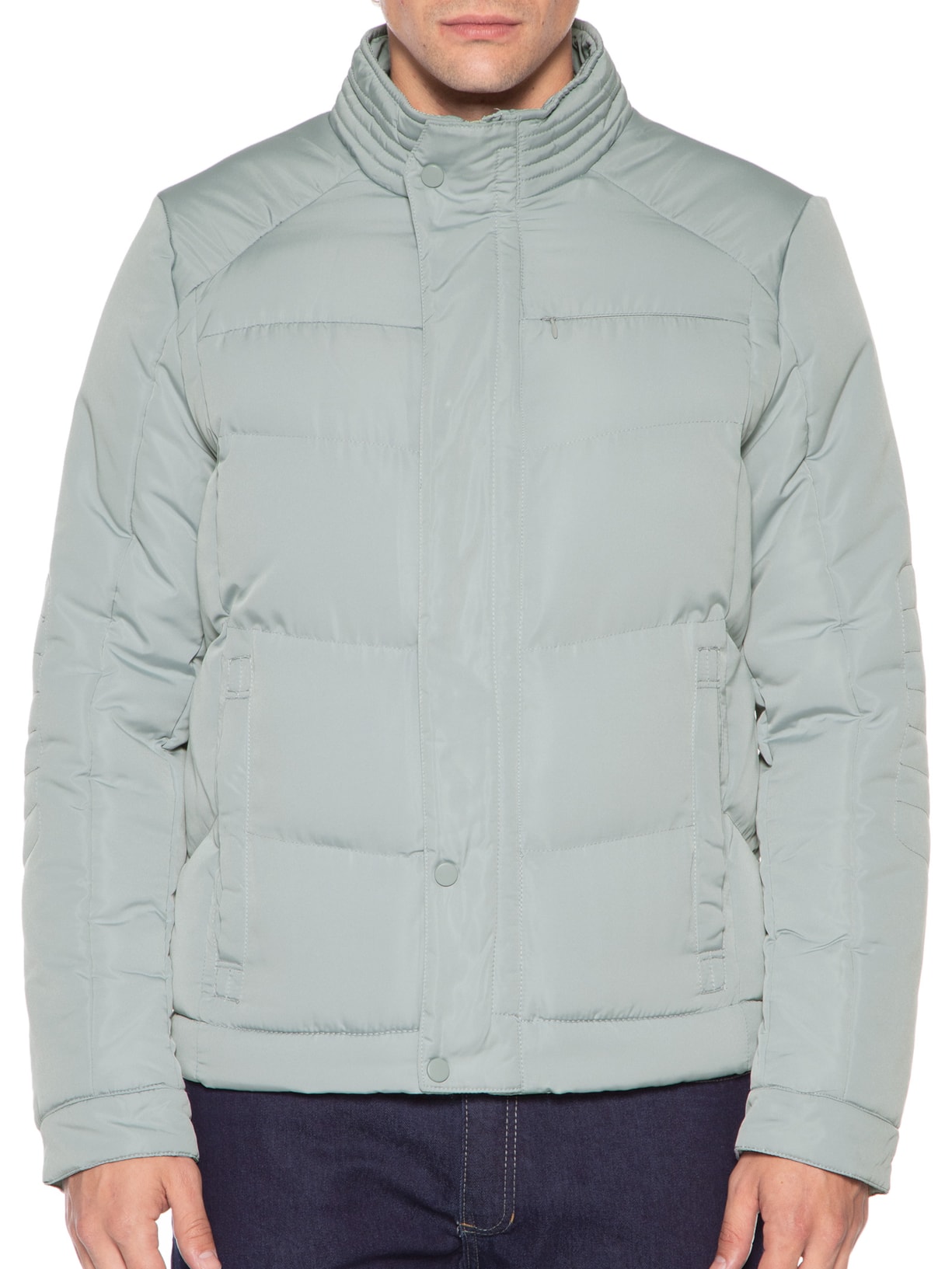 Jaqueta Masculina Puffer Gomos Cinza '2 Essential