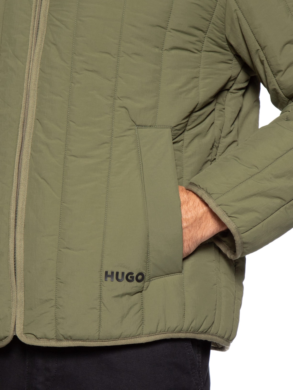 Jaqueta Masculina Puffer Logo Detail Brenoto Verde Hugo