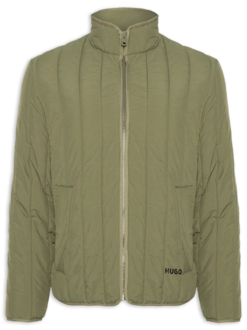 Jaqueta Masculina Puffer Logo Detail Brenoto - Verde