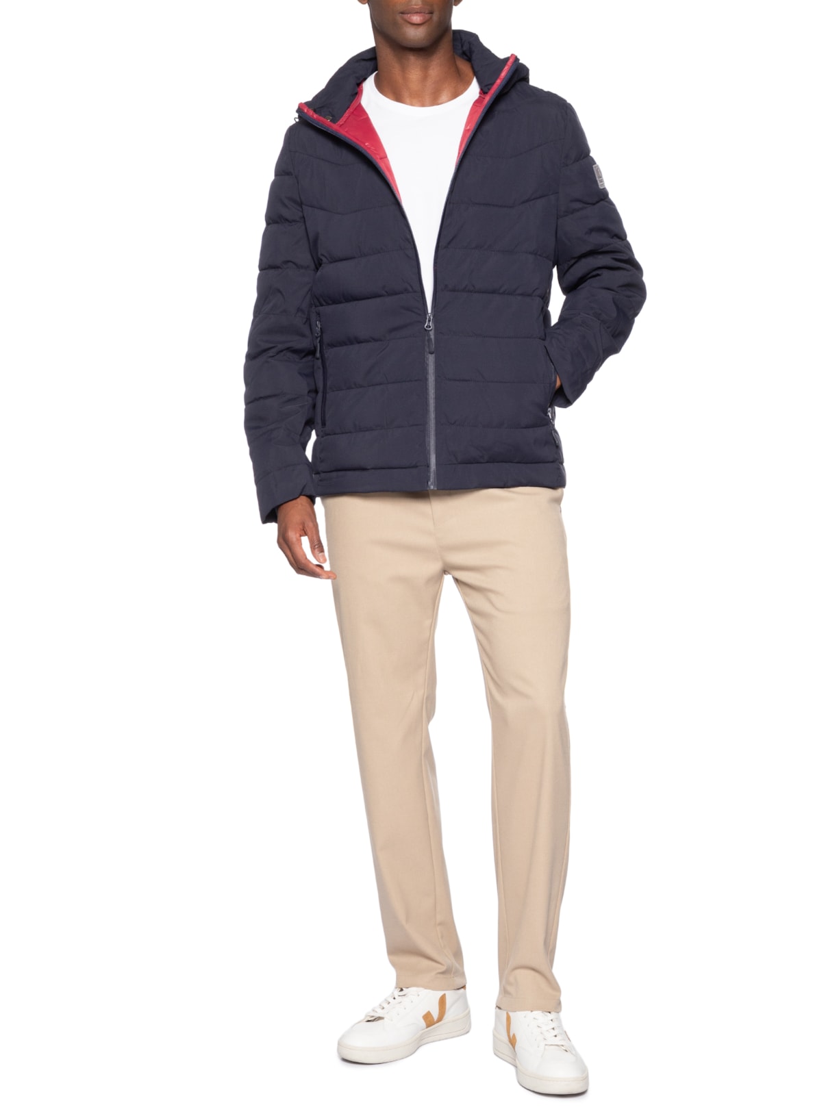 Jaqueta Masculina Puffer Londres Azul Pineapple