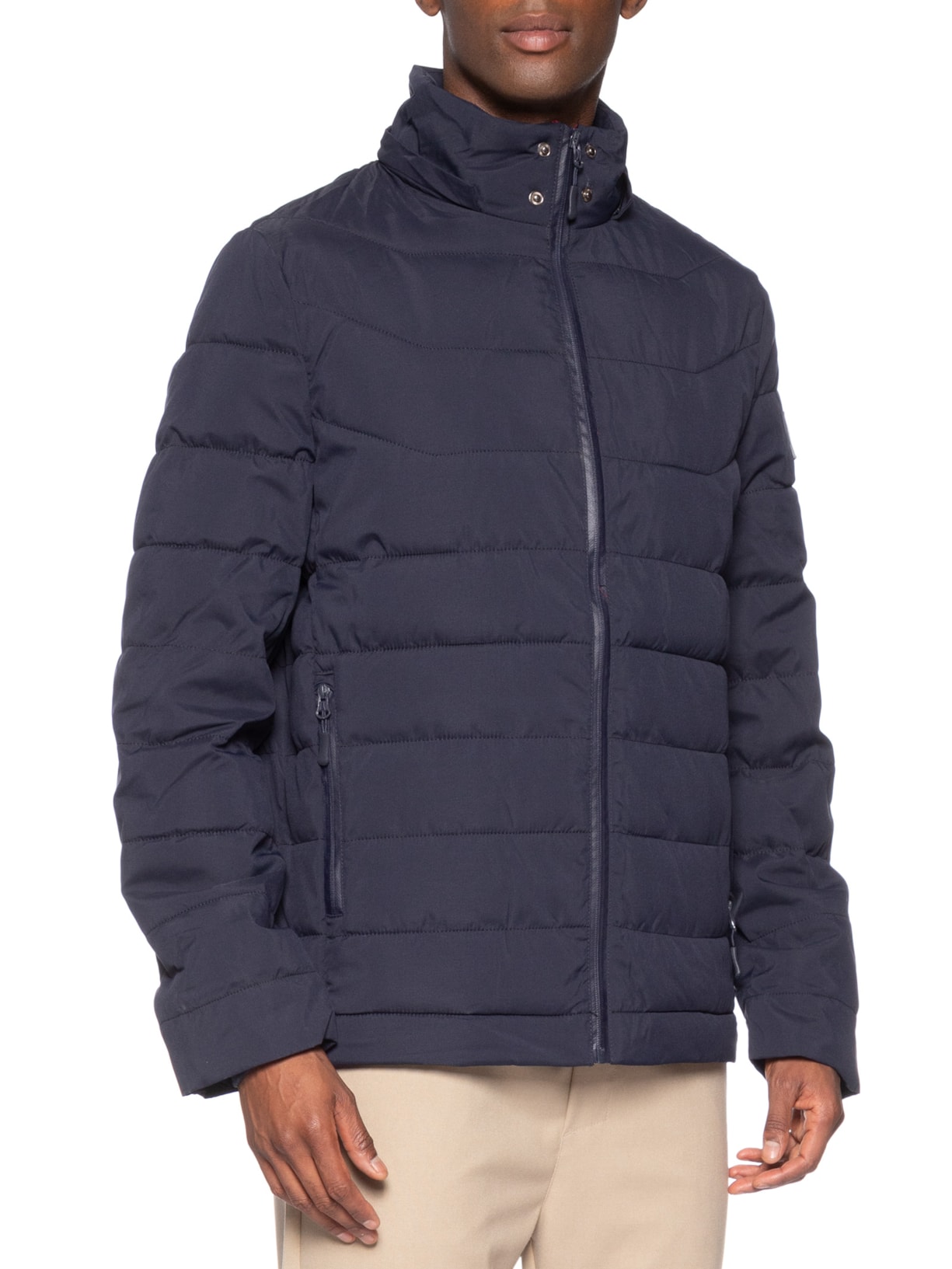 Jaqueta Masculina Puffer Londres Azul Pineapple