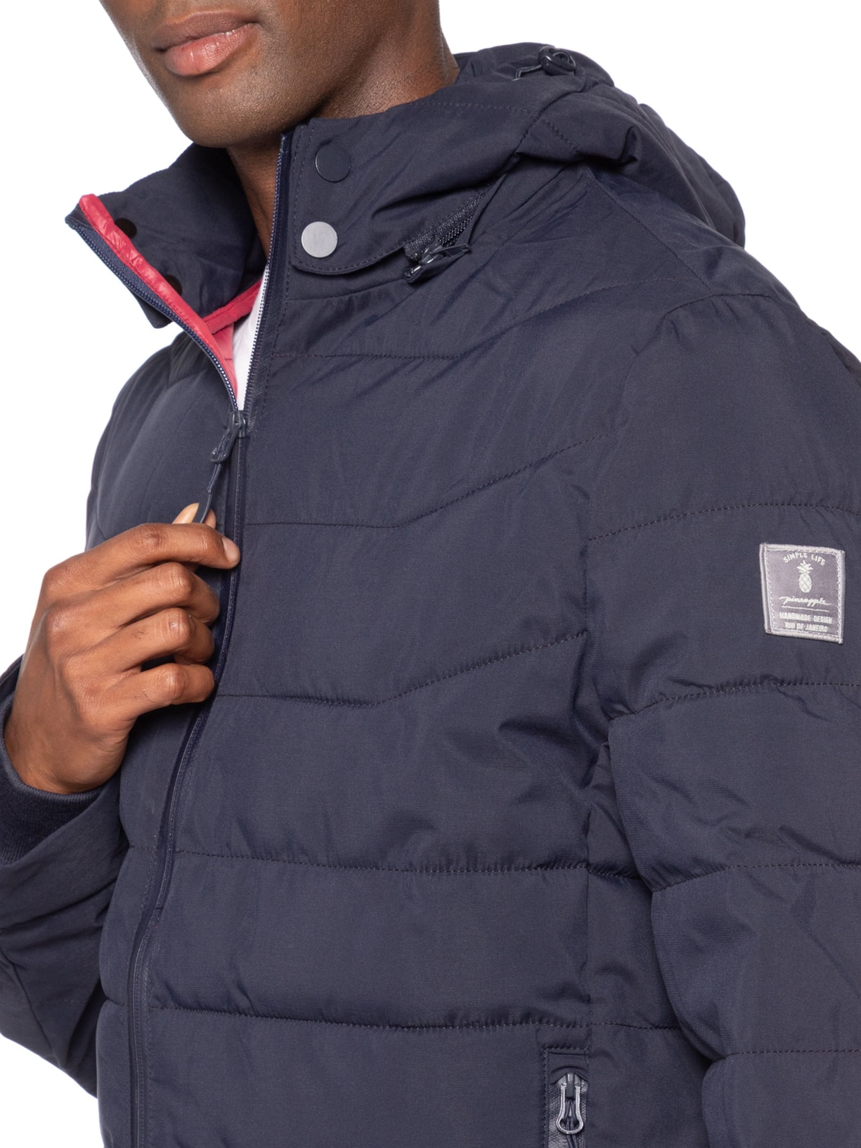 Jaqueta Masculina Puffer Londres Azul Pineapple