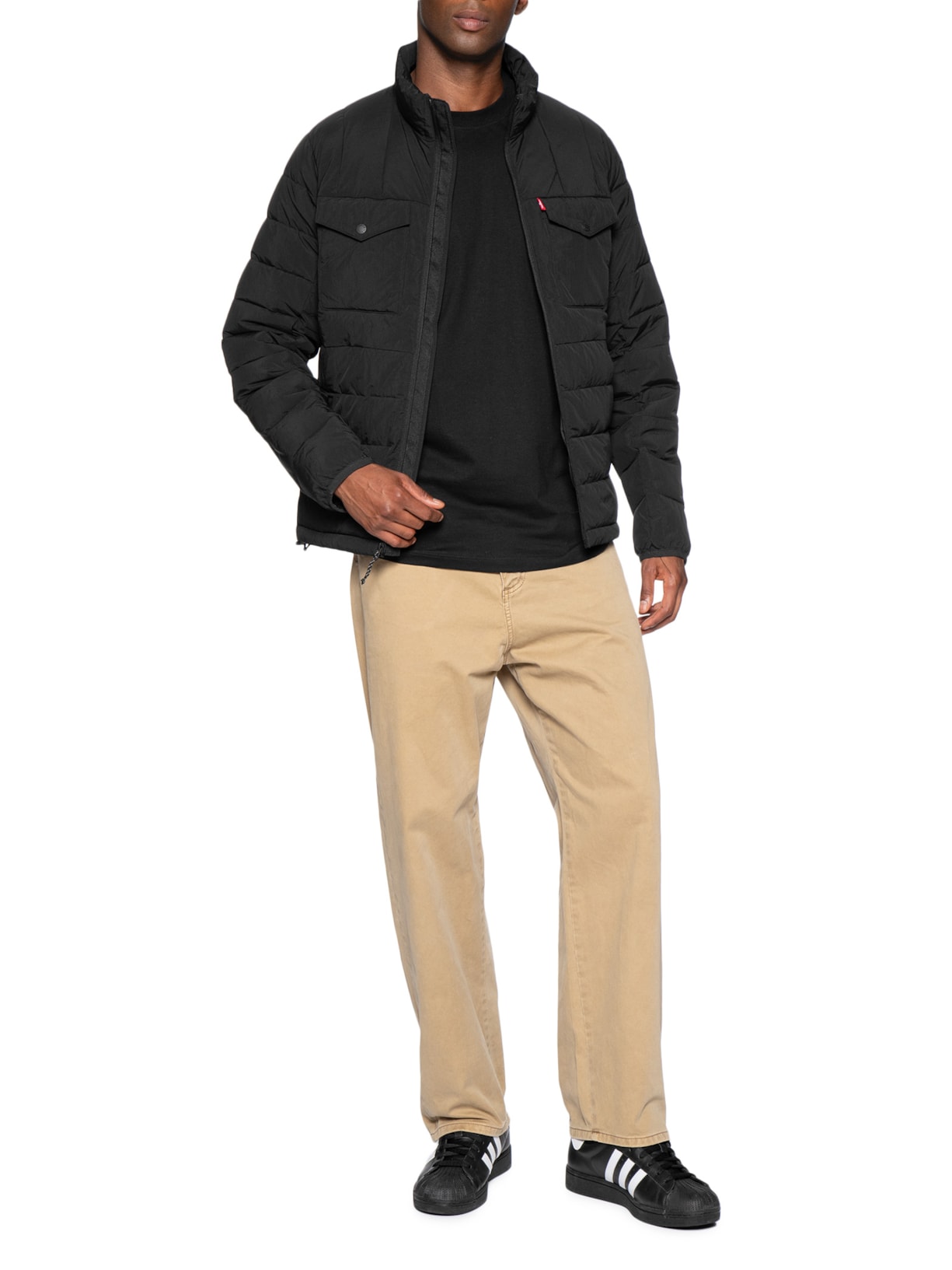 Jaqueta Masculina Puffer Matelassada Preto Levi's