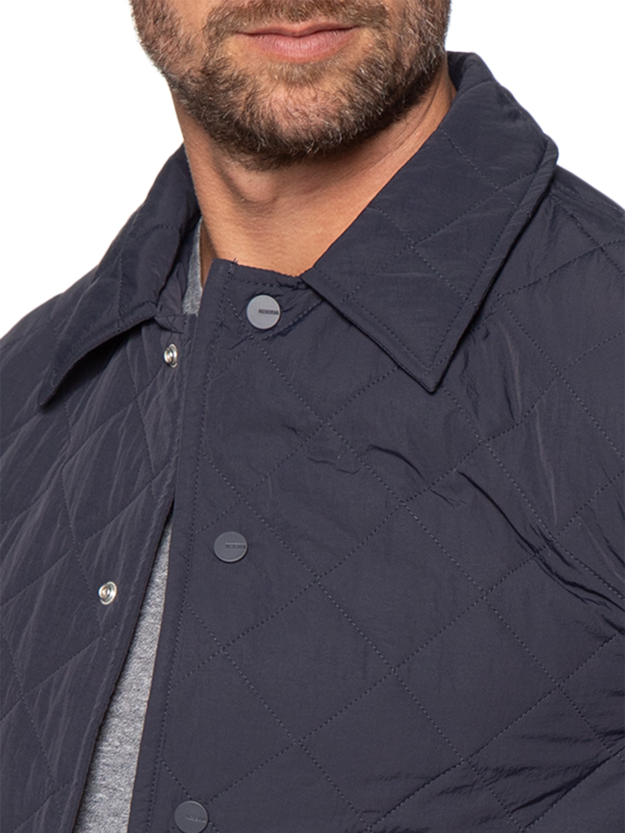 Jaqueta Masculina Puffer Novo Matelasse Azul Reserva