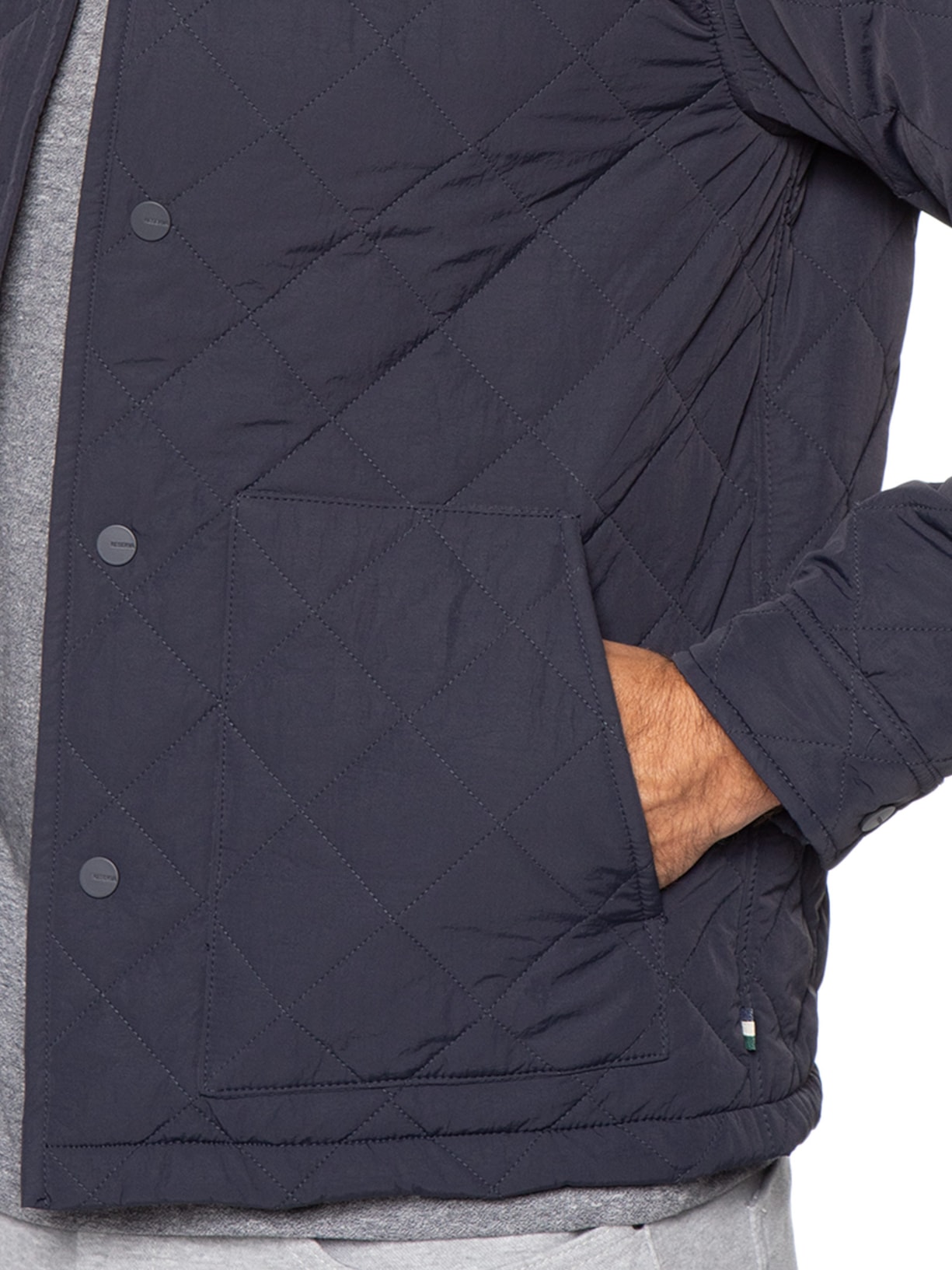 Jaqueta Masculina Puffer Novo Matelasse Azul Reserva