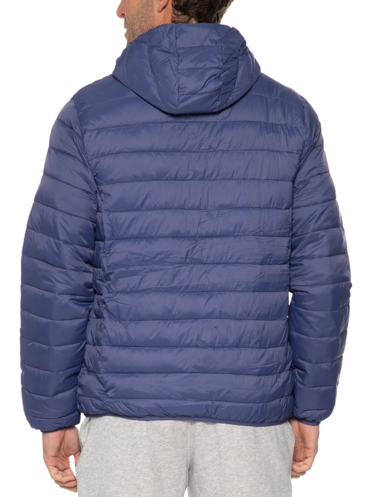Jaqueta Masculina Puffer Nylon Azul Basiq Men