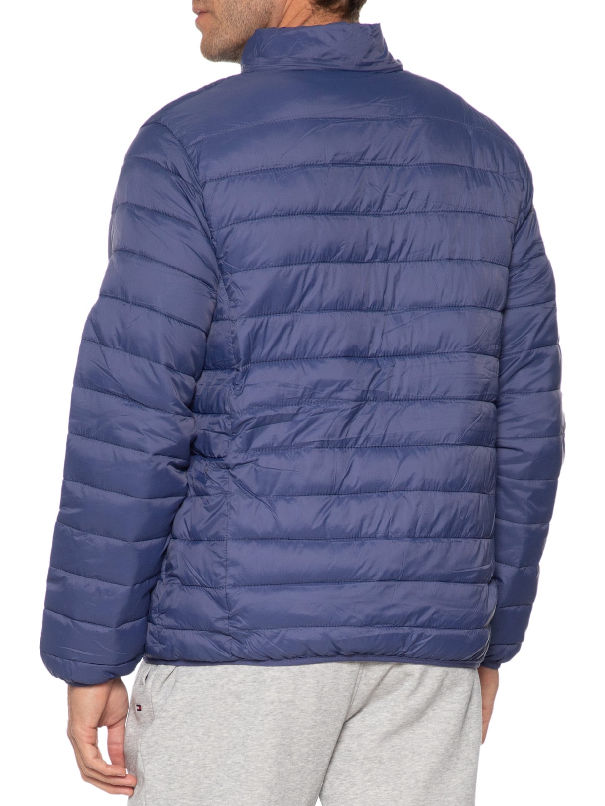 Jaqueta Masculina Puffer Nylon Azul Basiq Men