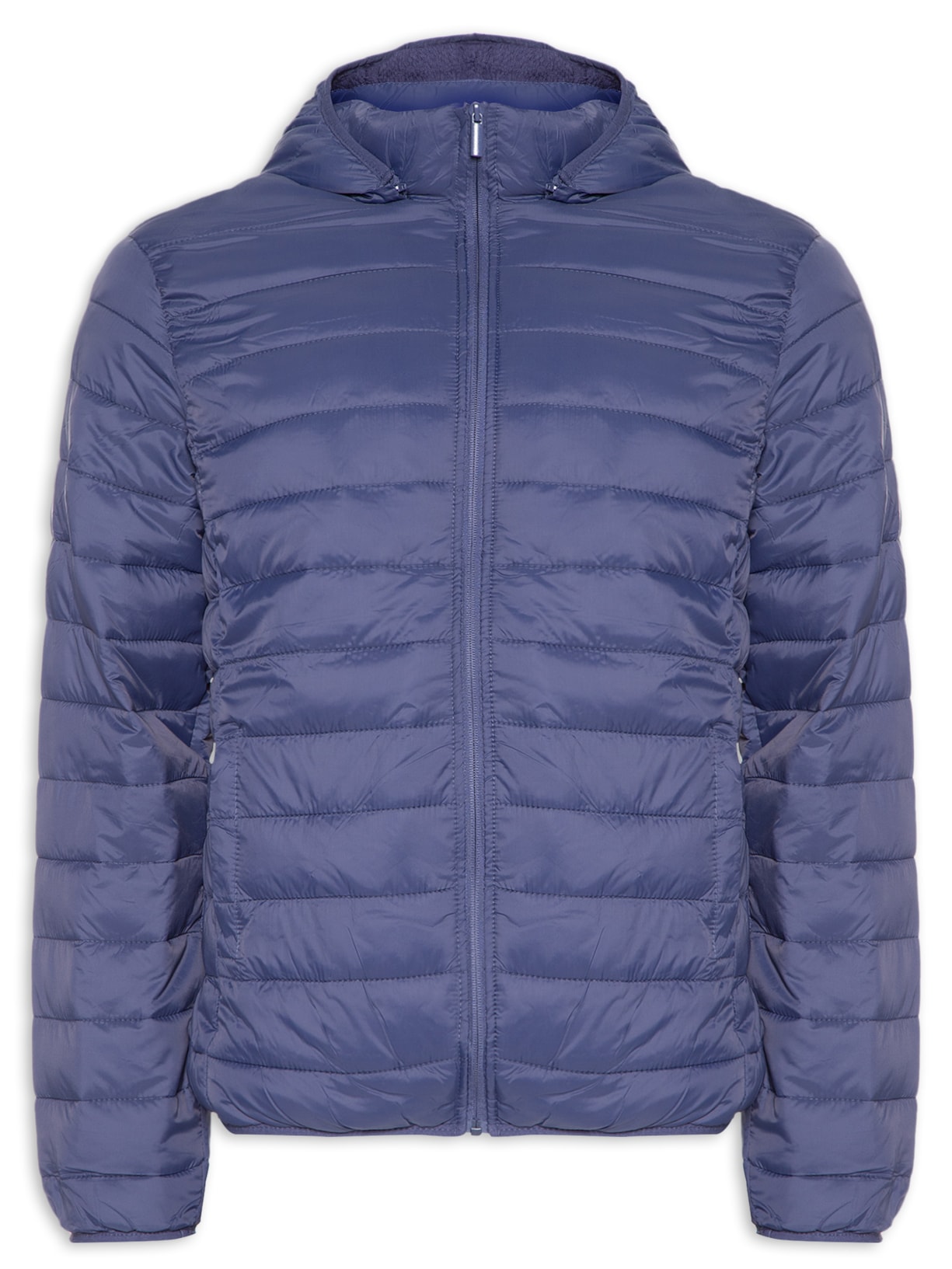 Jaqueta Masculina Puffer Nylon Azul Basiq Men