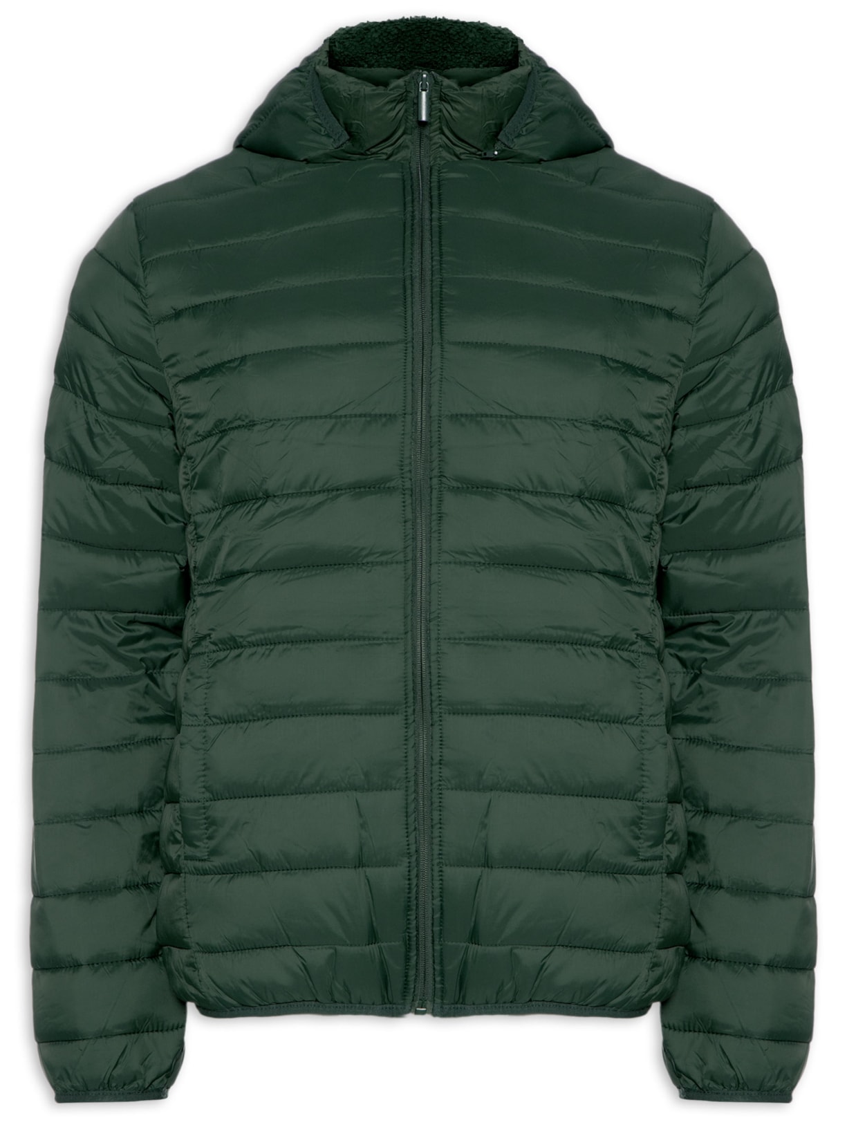 Jaqueta Masculina Puffer Nylon Verde Basiq Men
