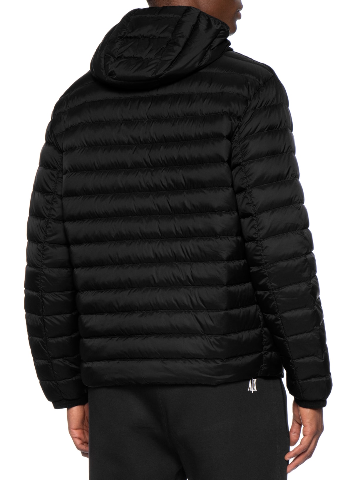 Jaqueta Masculina Puffer Piumino Com Capuz Preto Armani Exchange
