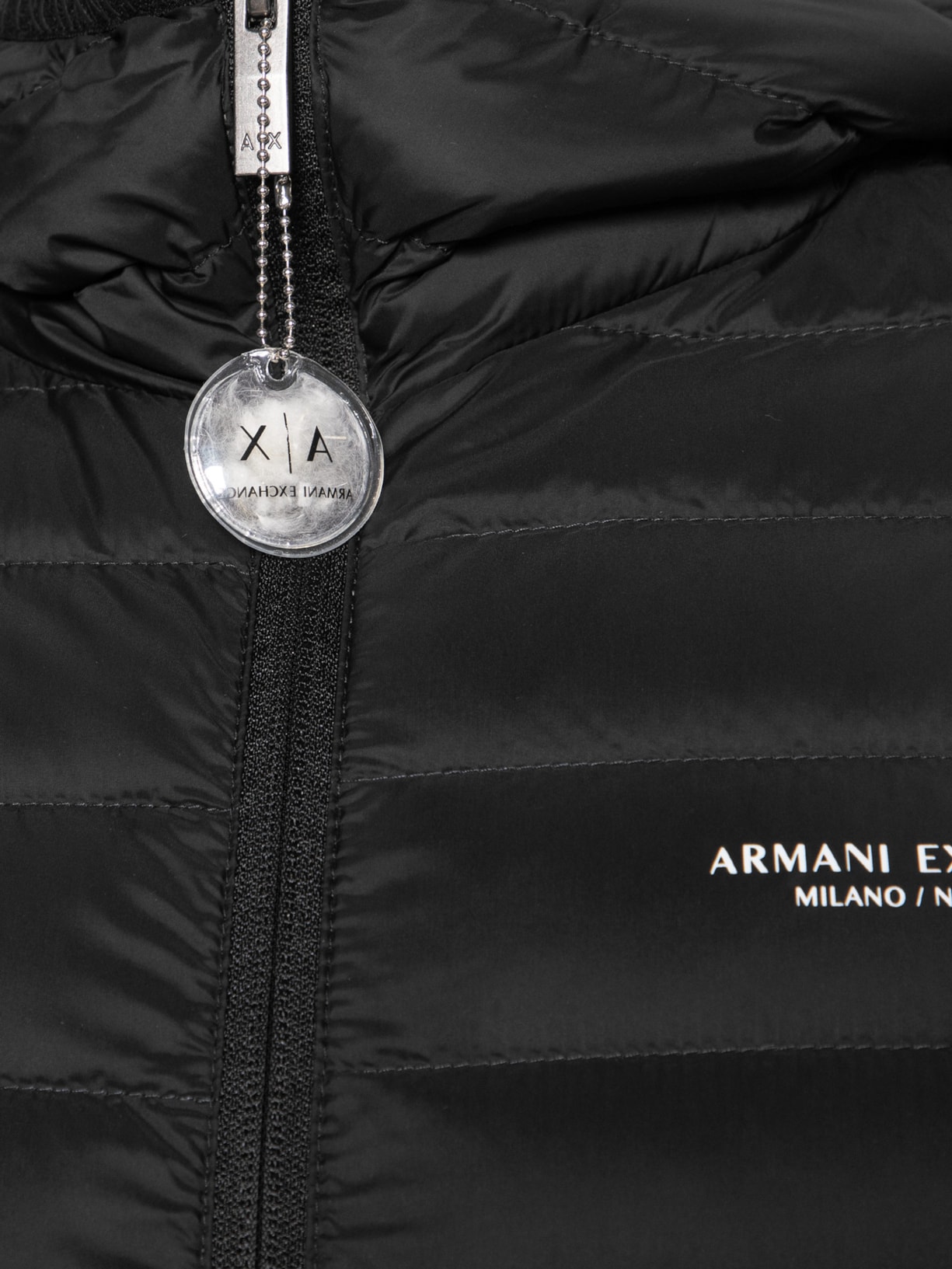 Jaqueta Masculina Puffer Piumino Com Capuz Preto Armani Exchange