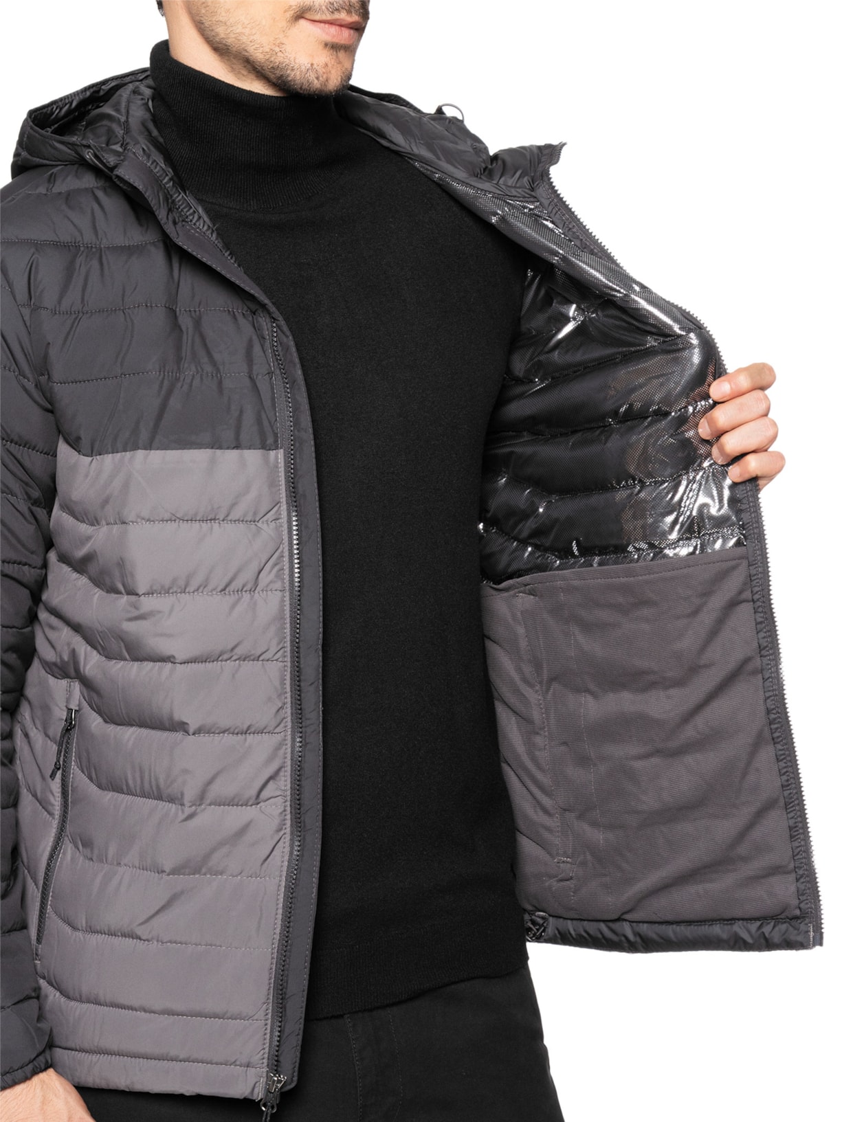 Jaqueta Masculina Puffer Powder Lite II Cinza Columbia