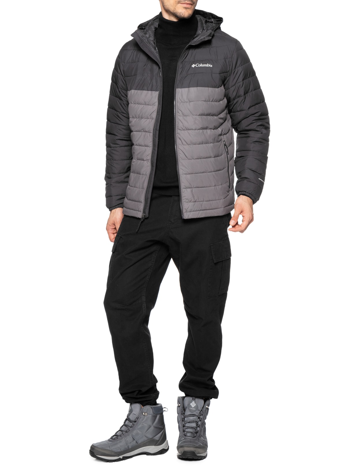 Jaqueta Masculina Puffer Powder Lite™ II Cinza Columbia