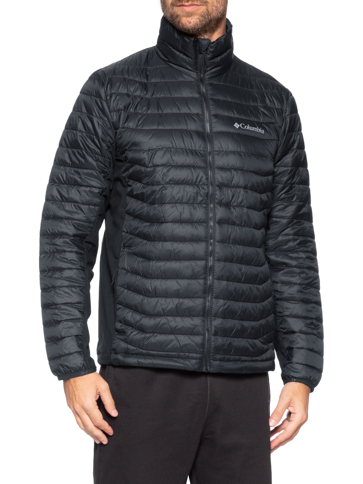 Jaqueta Masculina Puffer Powder Pass Hybrid Preto Columbia