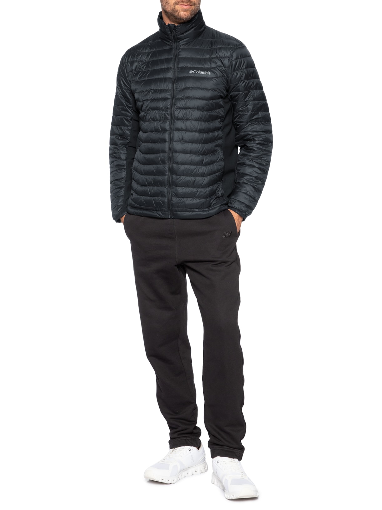 Jaqueta Masculina Puffer Powder Pass™ Hybrid Preto Columbia