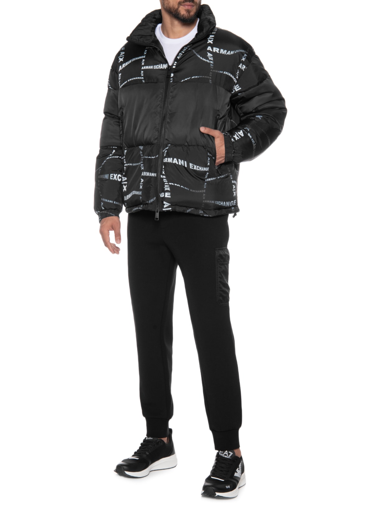 Jaqueta Masculina Puffer Preto Armani Exchange