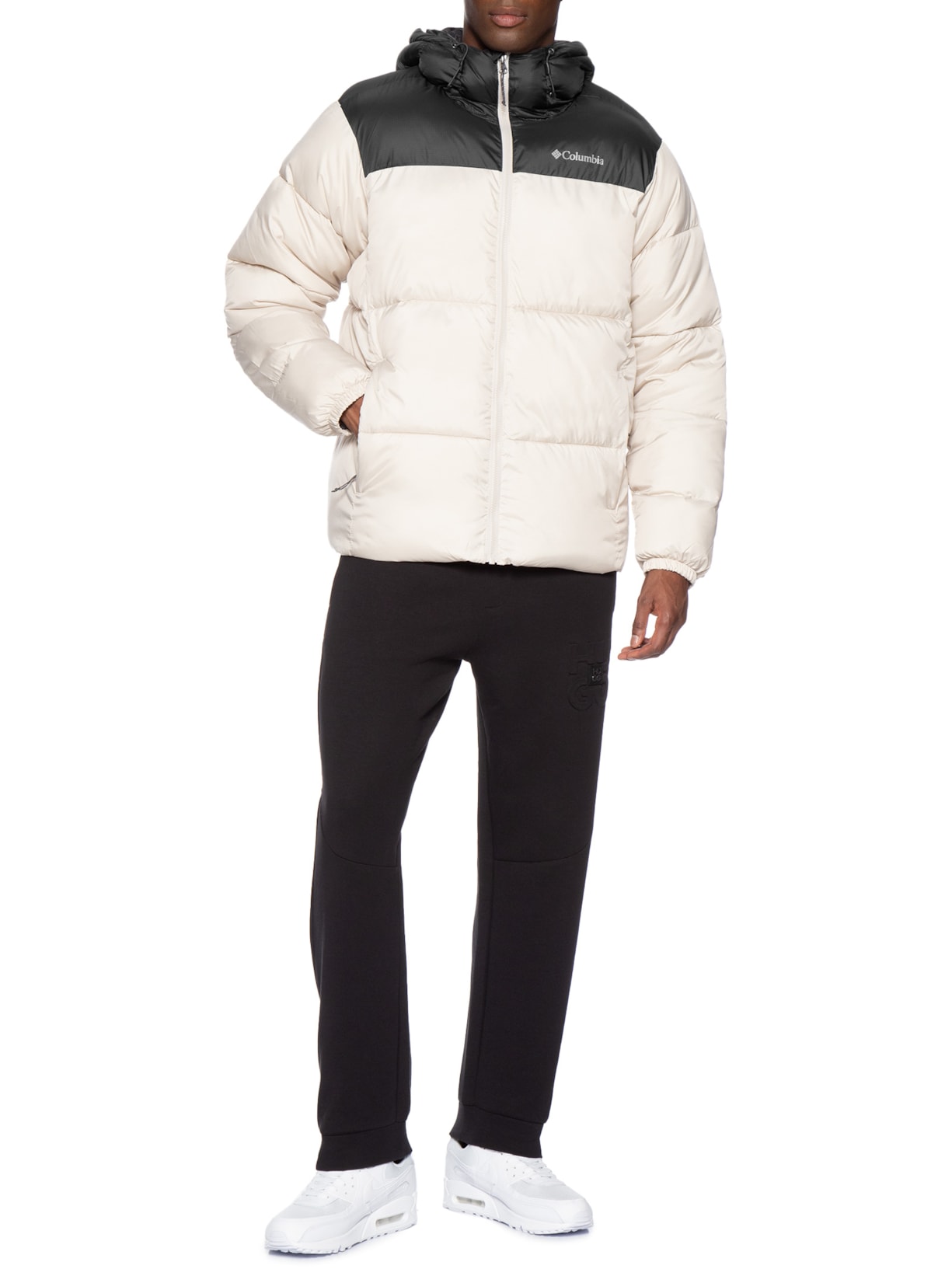 Jaqueta Masculina Puffer Puffect™ Hooded ll Branco Columbia