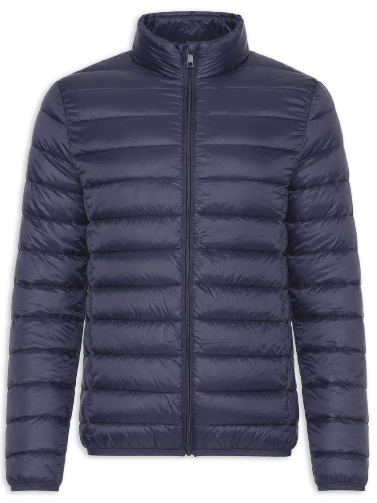 Jaqueta Masculina Puffer Sem Gorro Azul Basiq Men
