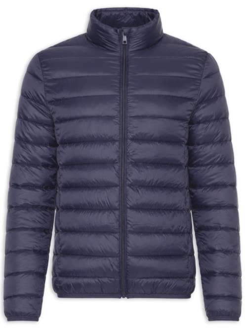 Jaqueta Masculina Puffer Sem Gorro - Azul