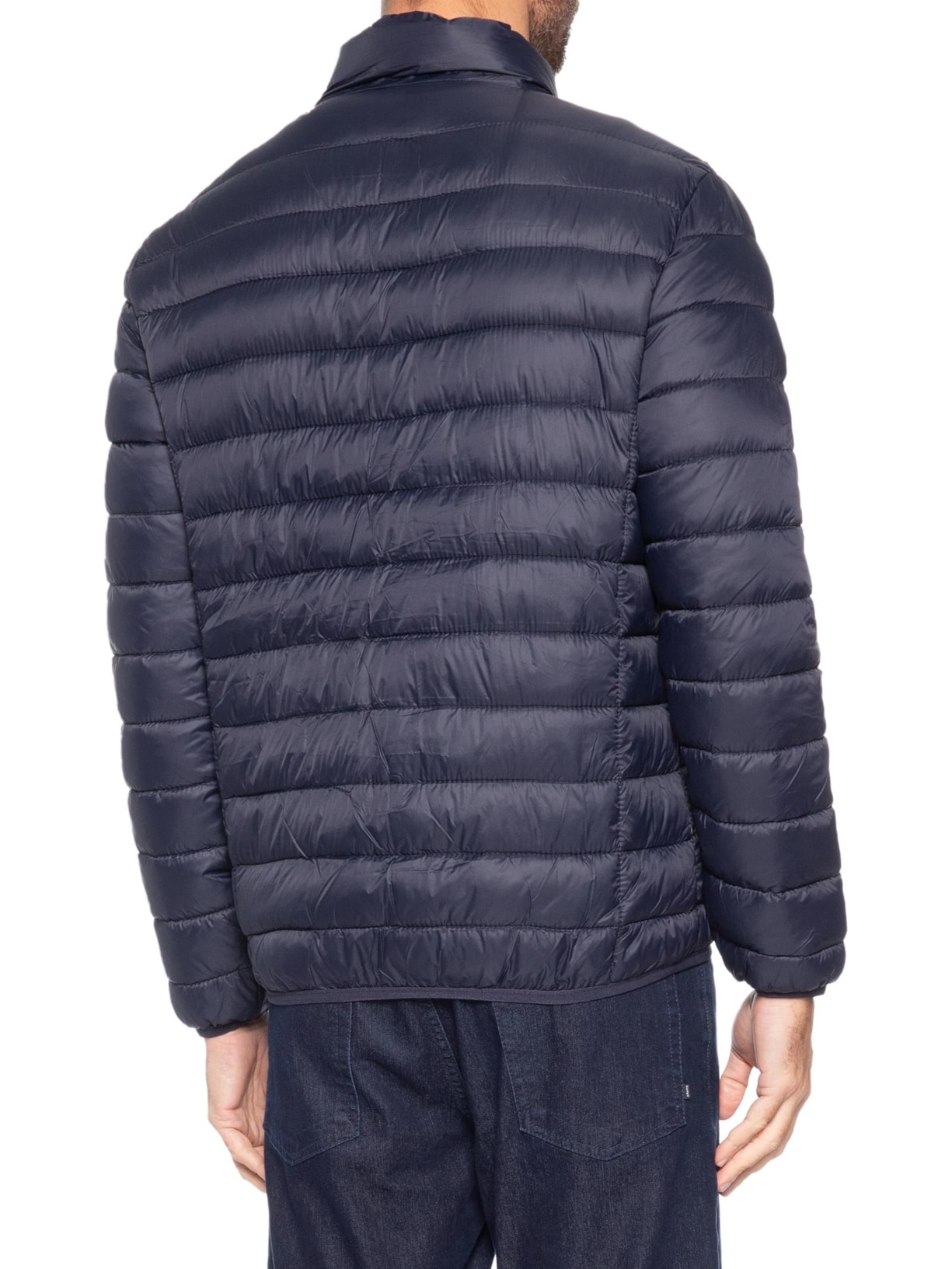 Jaqueta Masculina Puffer Sem Gorro Azul Basiq Men