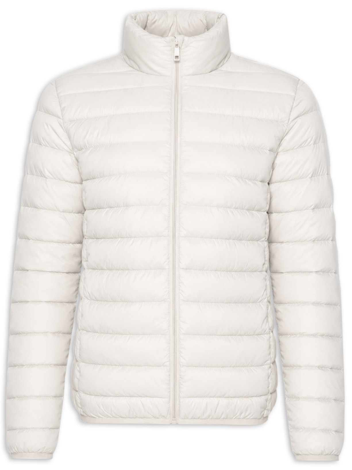 Jaqueta Masculina Puffer Sem Gorro Bege Basiq Men