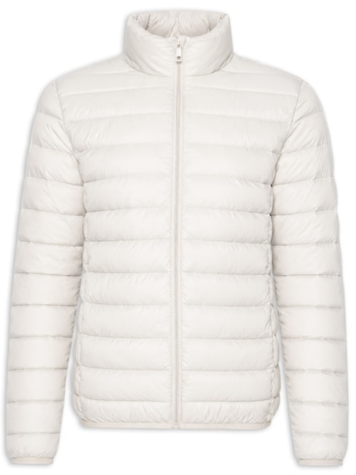 Jaqueta Masculina Puffer Sem Gorro - Bege