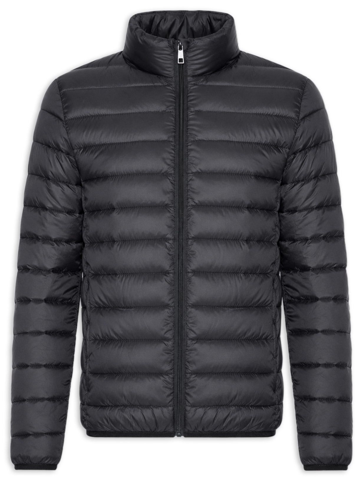 Jaqueta Masculina Puffer Sem Gorro - Preto