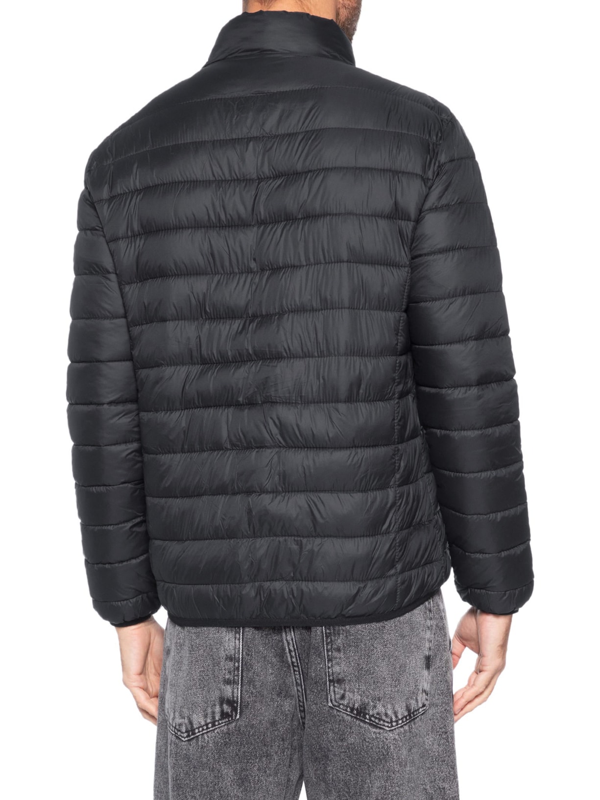 Jaqueta Masculina Puffer Sem Gorro Preto Basiq Men
