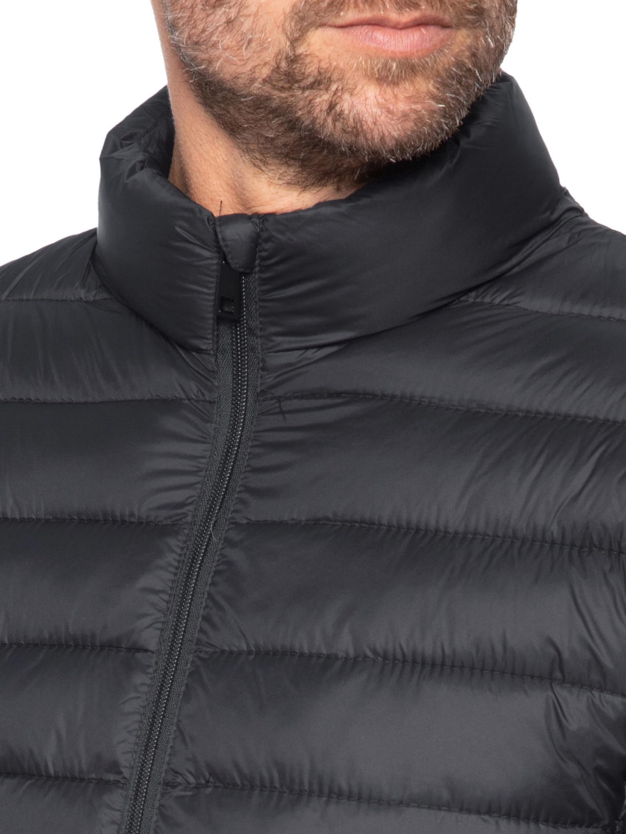 Jaqueta Masculina Puffer Sem Gorro Preto Basiq Men