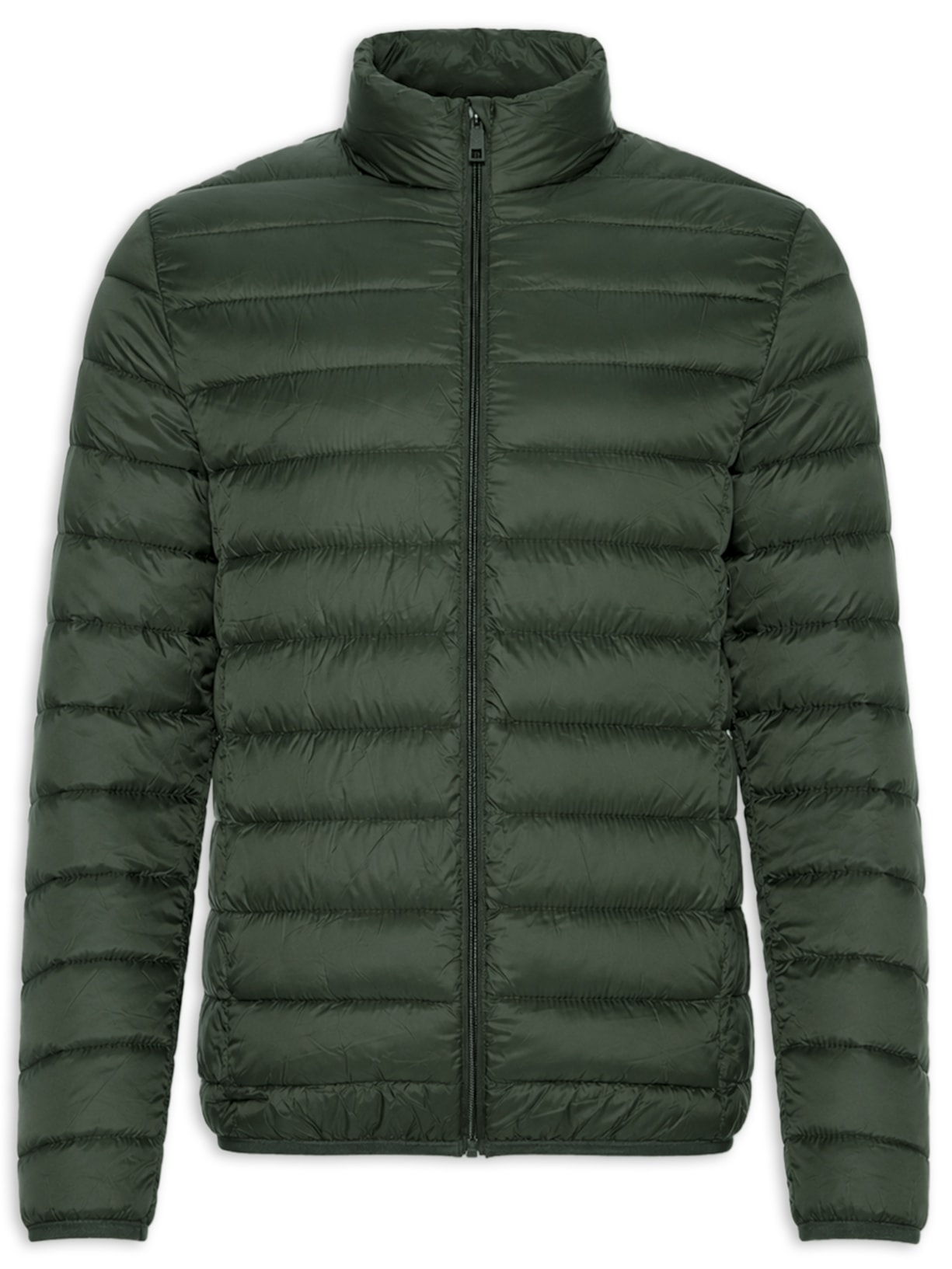Jaqueta Masculina Puffer Sem Gorro Verde Basiq Men