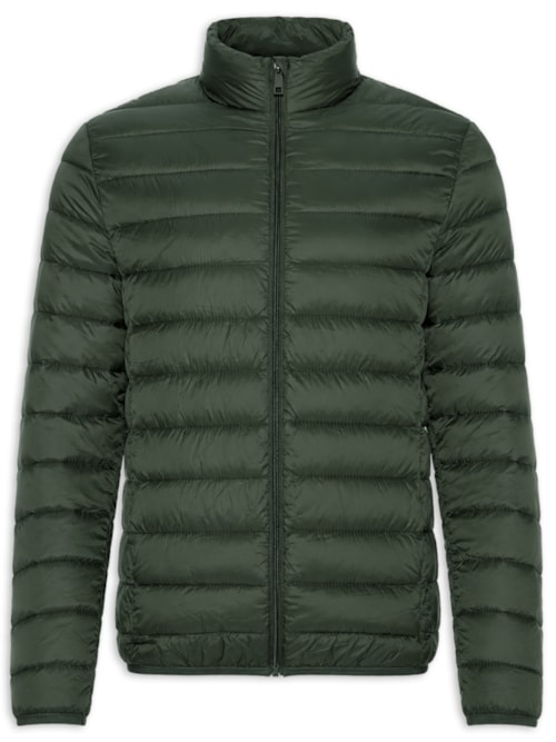 Jaqueta Masculina Puffer Sem Gorro - Verde