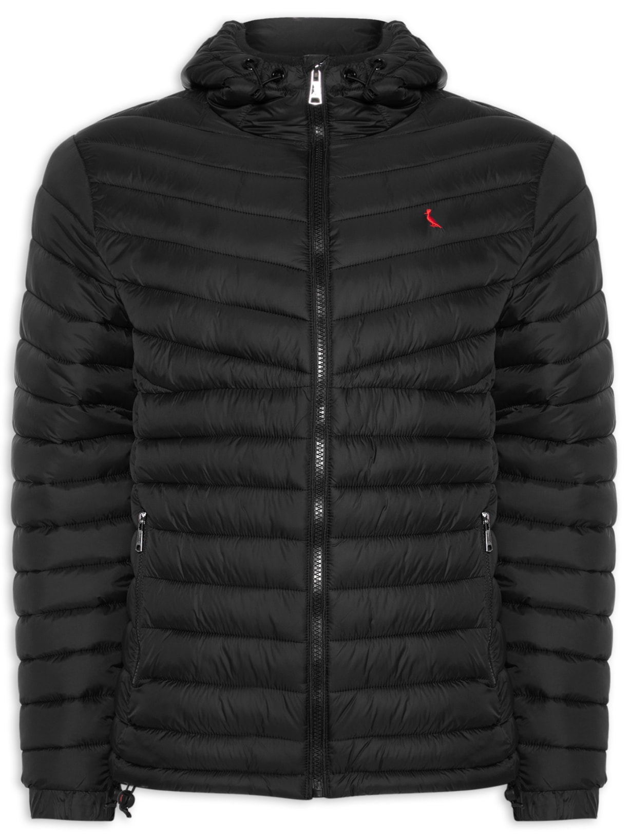 Jaqueta Masculina Puffer Upton Red Bird - Preto