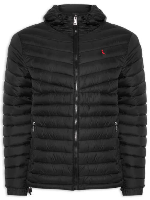 Jaqueta Masculina Puffer Upton Red Bird - Preto